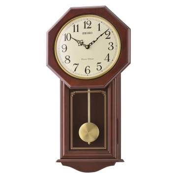 Настенные часы с маятником Seiko Quartz Wall Clock QXH076BN