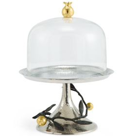 Блюдо на ножке Michael Aram Pomegranate Pastry Dish w/ Dome 175316