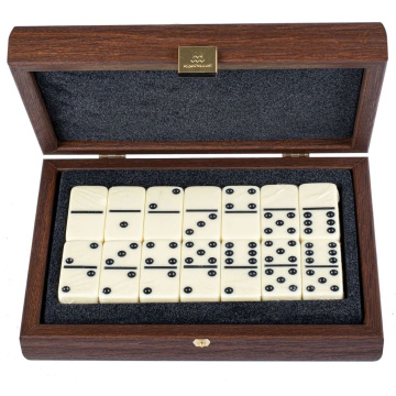 Домино Manopoulos Luxury Domino Set in Brown Knitted Leather DLE20KBR