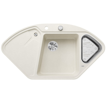 Кухонная мойка Blanco Delta II-F Silgranit InFino Soft White 527056