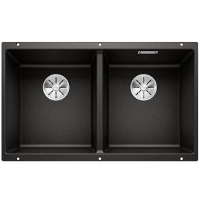Кухонная мойка Blanco Subline 350/350-U Silgranit InFino Black 525987