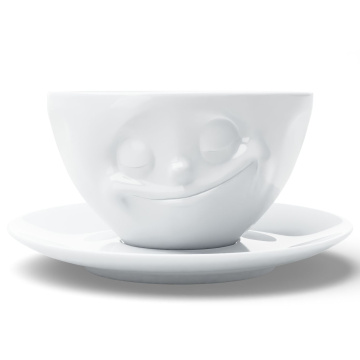 Чашка с блюдцем Tassen Coffee Cup Happy white 01.43.01