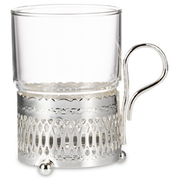 Стакан с подстаканником Queen Anne Single Tea Glass/Roman Strip 0/6322/R