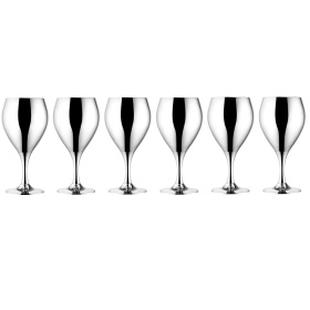 6 бокалов для вина Zepter Prince Stainless Steel Wine Glasses Set LS-170-2.