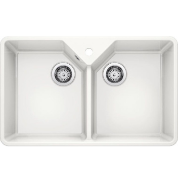 Кухонная мойка Blanco Villae Double Ceramic Crystal White Glossy 525164