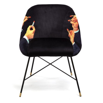 Обеденный стул Seletti Padded Chair Lipsticks Black 16046