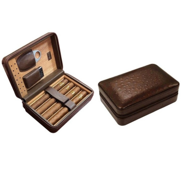 Хьюмидор для сигар Prestige Import Group Manhattan Brown Travel Cigar Case