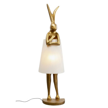 Торшер KARE Stehleuchte Animal Rabbit Gold/Wei&szlig; 56129