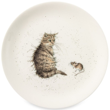 Тарелка десертная Royal Worcester Wrendale Designs Cat and Mouse Coupe Plate WNLU5658-XB-1