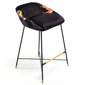 Барный стул Seletti High Stool Pink Lipsticks Black 16175