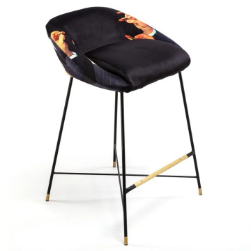 Барный стул Seletti High Stool Pink Lipsticks Black 16175