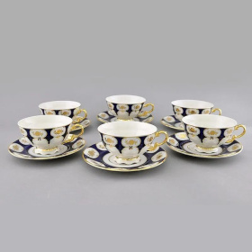 Чайный набор Leander Sonata Kobalt + Zlatá Květina 07160425-0443