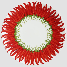 Тарелка обеденная Taitù Red Sun Piatto Piano 12-11-0