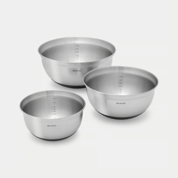 Набор мисок Brabantia Mixing Bowl Set Matt Steel / Black 363900