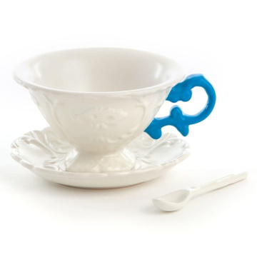 Чашка чайная с блюдцем Seletti I-Wares I-Tea Blue 09858/AZZ