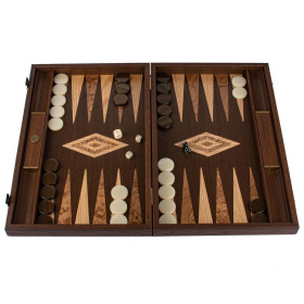Нарды Manopoulos Premium Handcrafted Wenge with Walnut Burl Backgammon Set BVV2JD