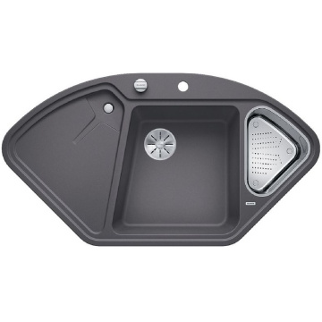 Кухонная мойка Blanco Delta II Silgranit InFino Rock Grey 523657