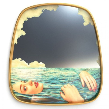 Зеркало Seletti Mirror Gold Frame Sea Girl 17043