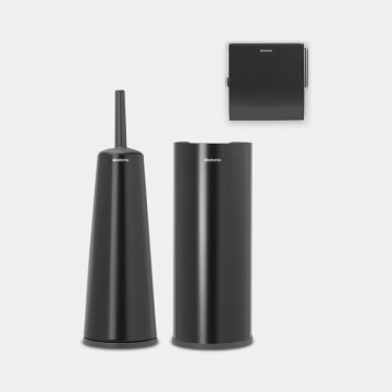 Набор для туалетной комнаты Brabantia Toilet Accessory Set ReNew Matt Black 280603