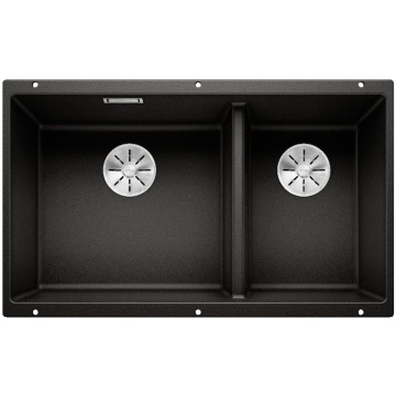 Кухонная мойка Blanco Subline 430/270-U Silgranit InFino Black 525991