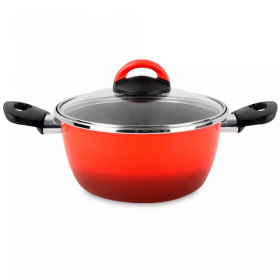 Кастрюля с крышкой Vitrinor Sfumatto Rosso Low Casserole 01108879