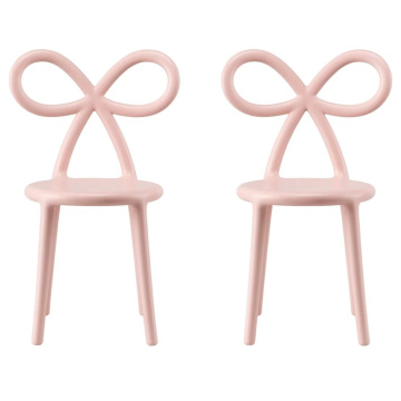 Набор из двух детских стульев Qeeboo Ribbon Chair Baby Pink Set 81001PI-O