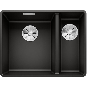 Кухонная мойка Blanco Subline 340/160-F Silgranit InFino Black 525984