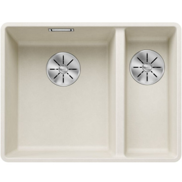 Кухонная мойка Blanco Subline 340/160-F Silgranit InFino Soft White 527161