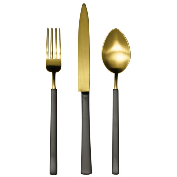 Набор столовых приборов Herdmar Vintage Classy Mate Anthracite & Gold PVD Cutlery Set 1480000-mag