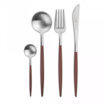 Набор столовых приборов Cutipol Goa Brown Matte Brushed GO.006.B
