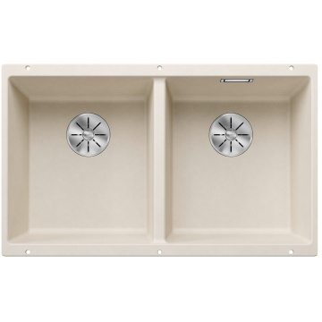 Кухонная мойка Blanco Subline 350/350-U Silgranit InFino Soft White 527164