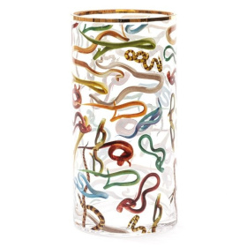 Ваза Seletti Glass Vase Snakes Cylindrical Medium 14171