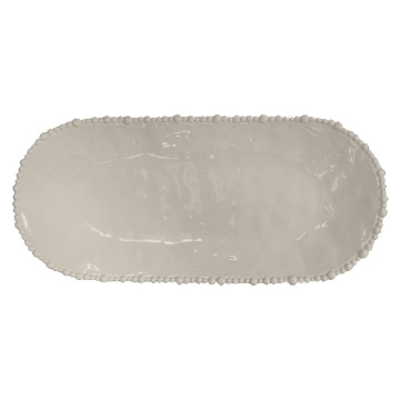 Блюдо овальное Baci Milano Joke Oval Serving Plate Taupe SER1.COL02