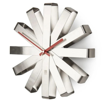 Настенные часы Umbra Ribbon Wall Clock Stainless-Steel 118070-590