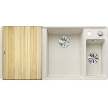 Кухонная мойка Blanco Axia III 6S-F Silgranit InFino Soft White 527050