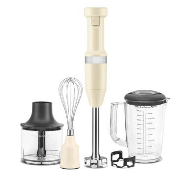 Блендер погружной KitchenAid Variable Speed Corded Hand Blender with Accessories Almond Cream KHBV83AC