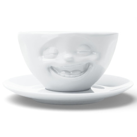 Чашка с блюдцем Tassen Coffee Cup Laughing white 01.47.01