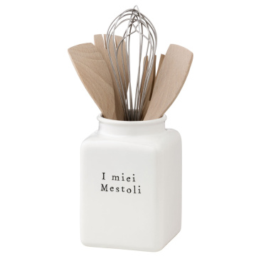 Емкость для кухонных принадлежностей Nuova Cer Easy Portamestoli bianco 9067-EAW