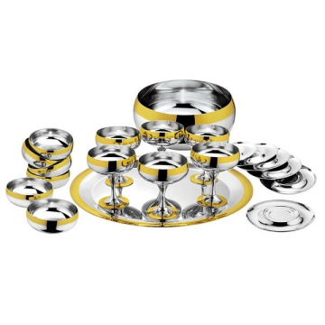Набор для шампанского Zepter Baron Decor Gold Plated Set LS-160-DG