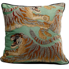 Подушка KARE Kissen Tiger Love Mint 57273