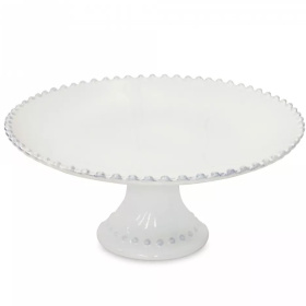 Блюдо для торта Costa Nova Pearl Footed Plate PEP286-WHI