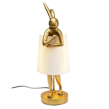 Настольная лампа KARE Tischleuchte Animal Rabbit Gold/Weiß 53474