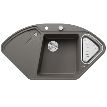 Кухонная мойка Blanco Delta II-F Silgranit InFino Volcano Grey 527239