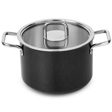 Кастрюля с крышкой Silampos Comfort Glass Black Stockpot 63212JWR6620