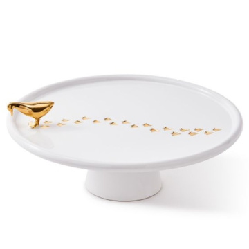 Блюдо для торта Polspotten Daffy Walking Duck Plate Gold 230-300-179