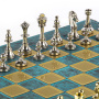 Шахматы Manopoulos Classic Metal Staunton Chess Set S34TIR. фото 4