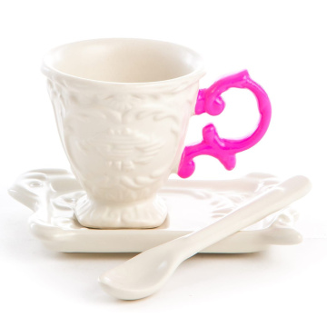 Чашка кофейная с блюдцем Seletti I-Wares I-Coffee Set Fuchsia 09859/FUC