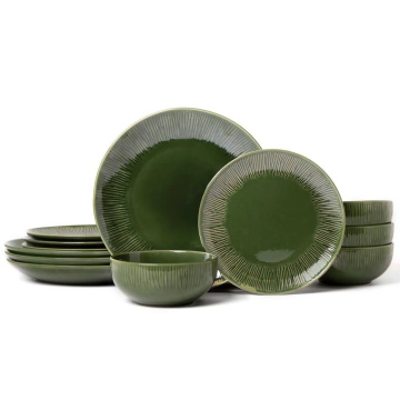 Обеденный набор KitchenCraft Mikasa Jardin Green Dinner Set MKJARDIN12PC