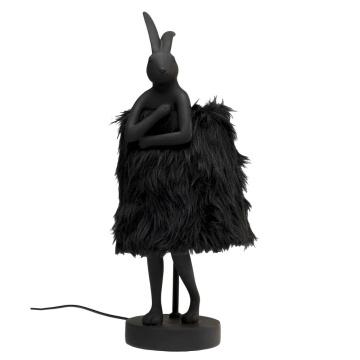 Настольная лампа KARE Tischleuchte Animal Rabbit Fur Schwarz/Gold 56674