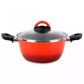 Кастрюля с крышкой Vitrinor Sfumatto Rosso Low Casserole 01108880